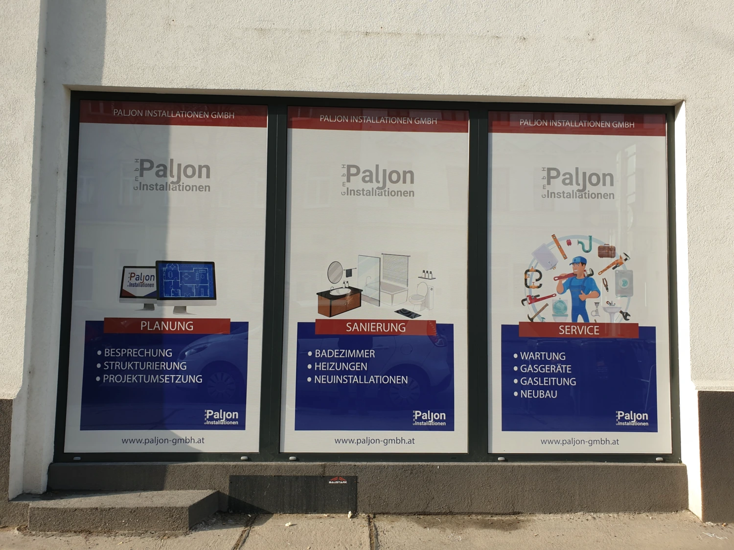 Status Werbetechnik – Glasfolien für Gewerbe